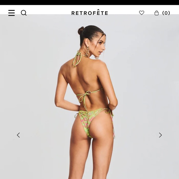 Retrofete/Bananhot Green Illusion bikini - LIKE NEW - Picture 2 of 6